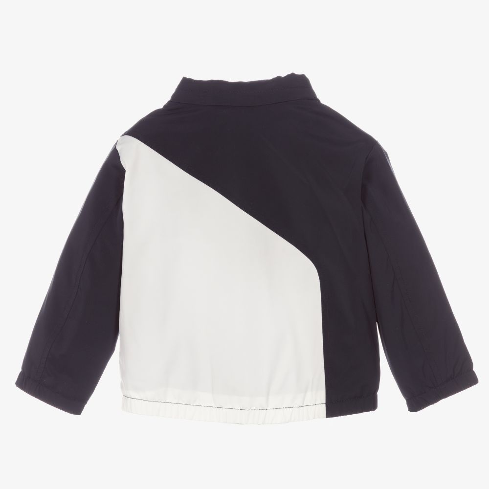 Emporio Armani Baby Boys Blue White Jacket Childrensalon Outlet