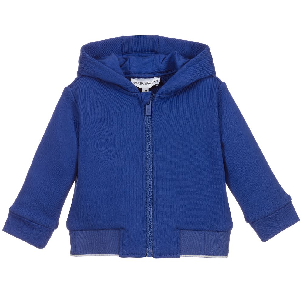 Emporio Armani - Veste zippée bleue Bébé garçon | Childrensalon