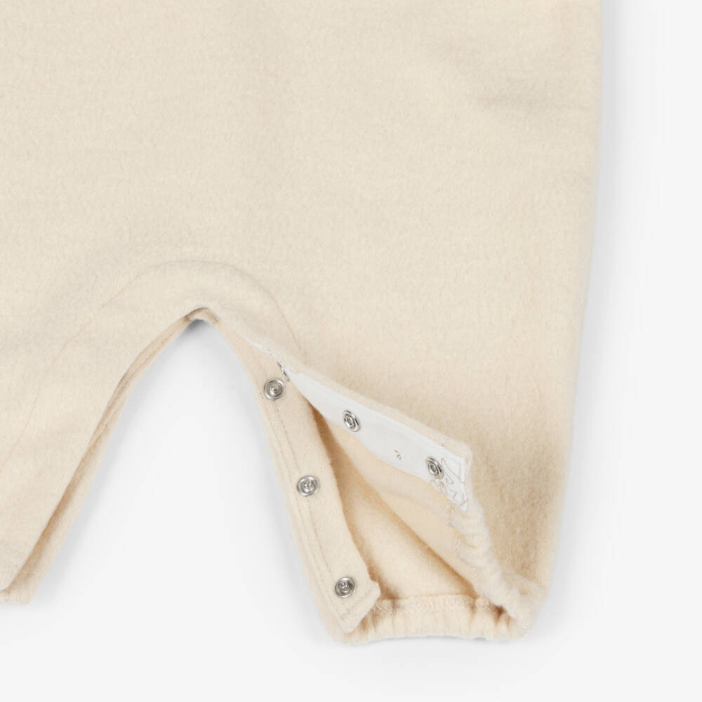 Emporio Armani-Baby Boys Ivory Cotton & Fleece Babysuit Set | Childrensalon Outlet