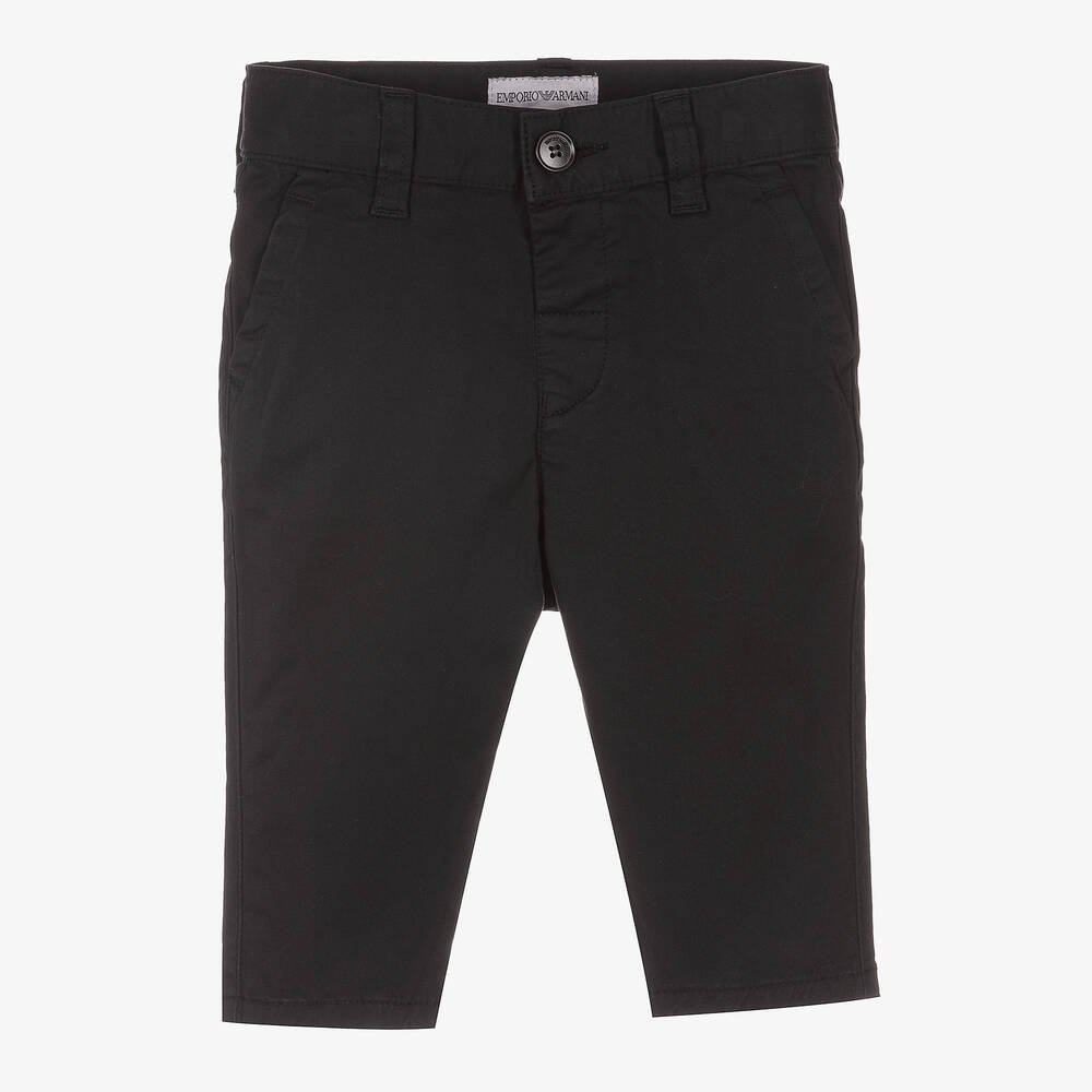 Emporio Armani - Baby Boys Navy Blue Chinos | Childrensalon