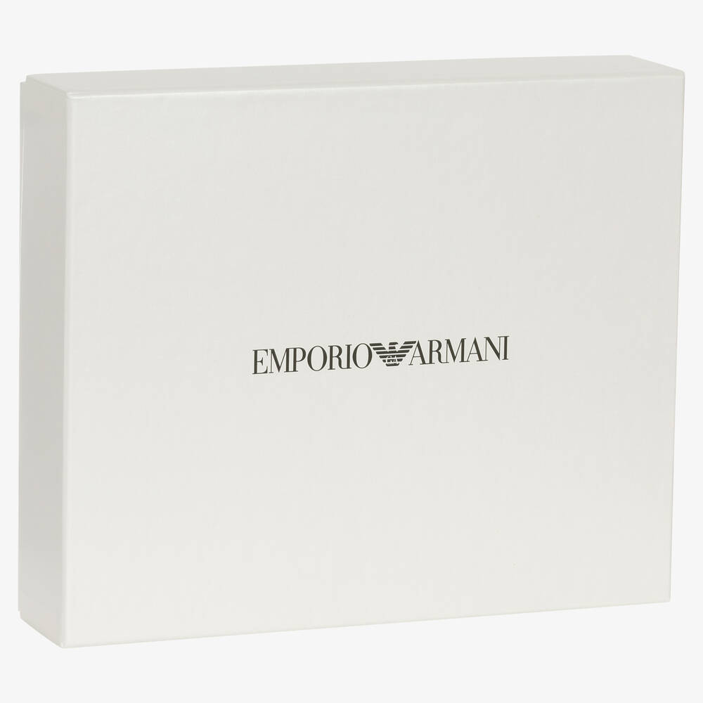 Emporio Armani-Baby Boys Navy Blue Cotton Dungaree Set | Childrensalon Outlet