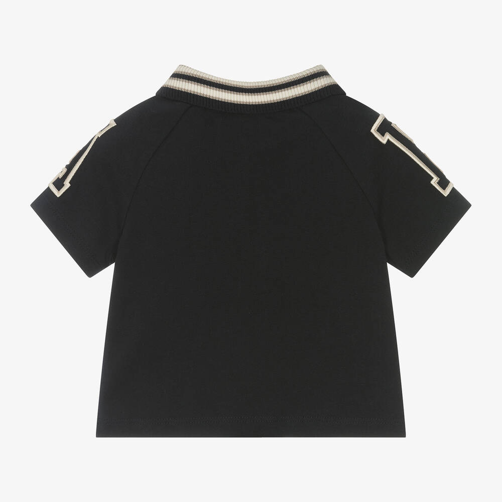 Emporio Armani-Baby Boys Navy Blue Cotton EA Polo Shirt | Childrensalon Outlet