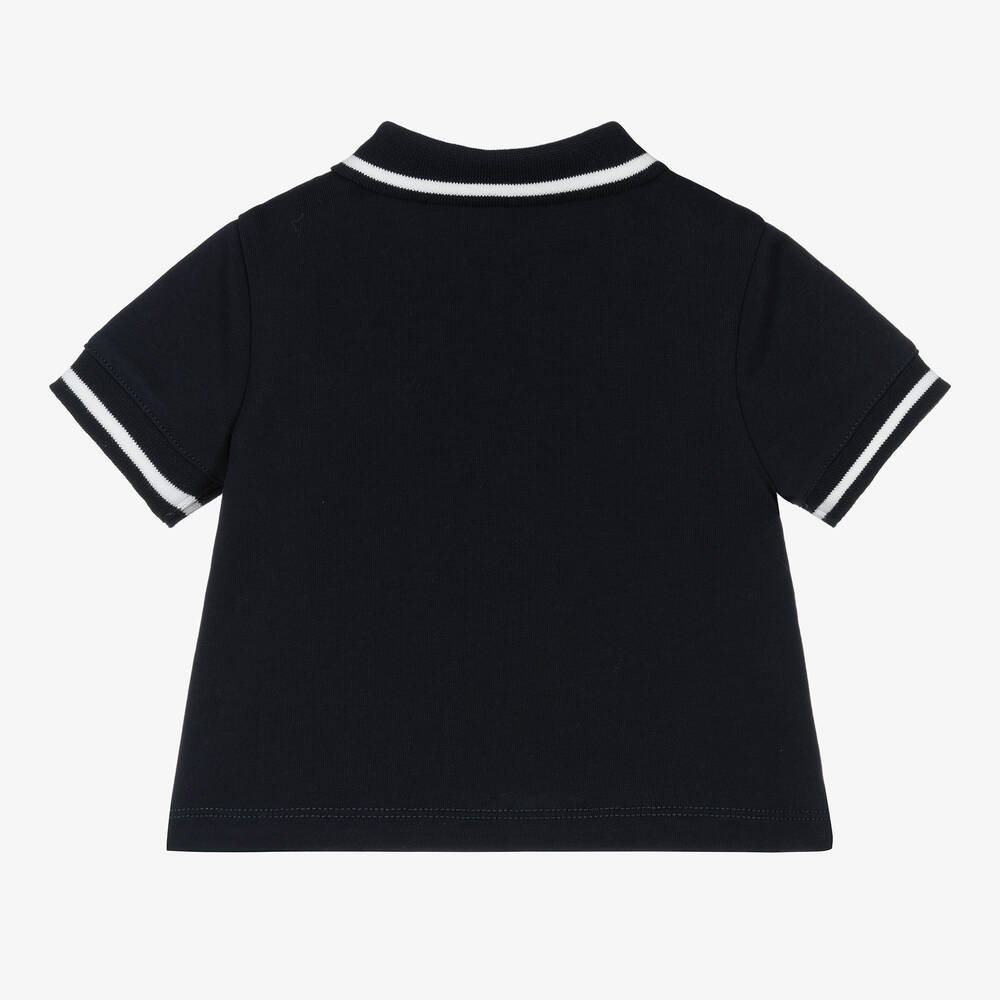 Emporio Armani-Синяя хлопковая рубашка поло | Childrensalon Outlet