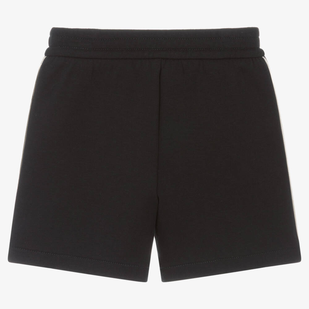 Emporio Armani-Baby Boys Navy Blue Jersey Logo Shorts | Childrensalon Outlet