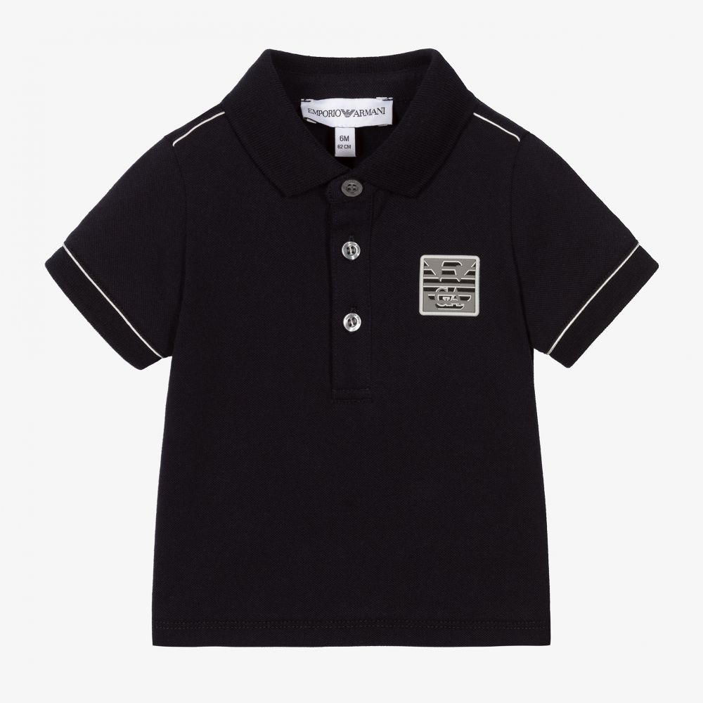 Emporio Armani - Polo bleu marine Bébé garçon | Childrensalon