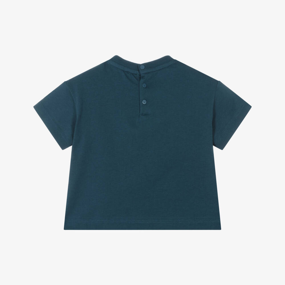 Emporio Armani-Футболка синий с орлом для малышей мальчиков | Childrensalon Outlet
