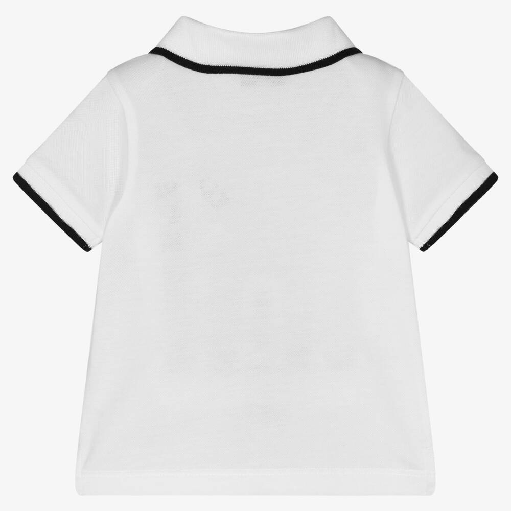 Emporio Armani-Белая хлопковая рубашка поло | Childrensalon Outlet