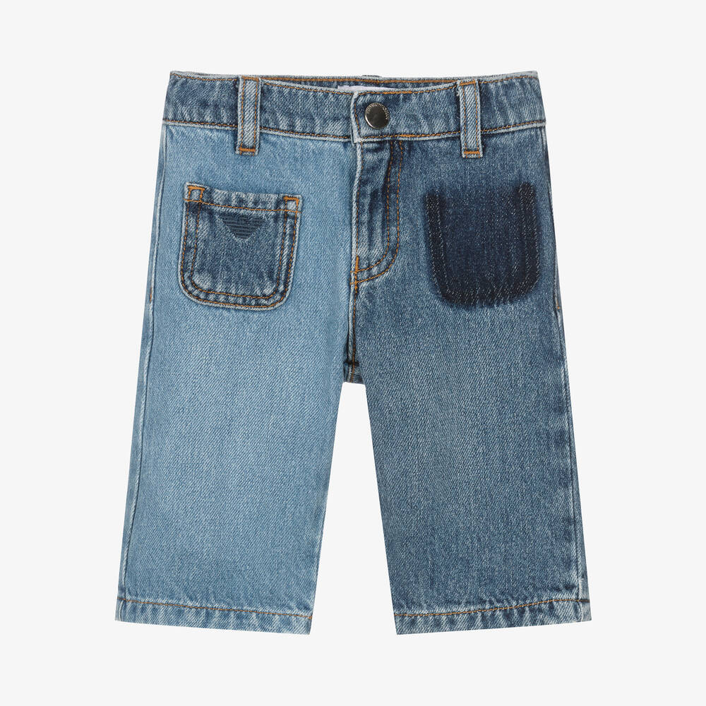 Emporio Armani - Baby Girls Blue Denim Jeans | Childrensalon