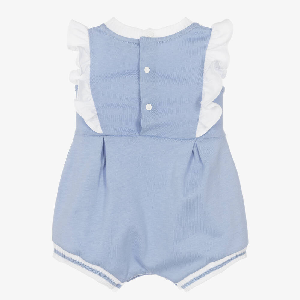 Emporio Armani-Голубой хлопковый песочник | Childrensalon Outlet