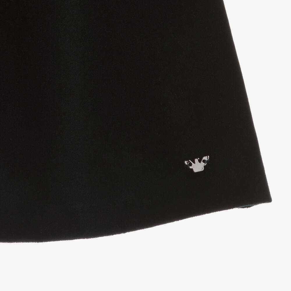 Emporio Armani-Baby Girls Navy Blue Velvet Dress | Childrensalon Outlet