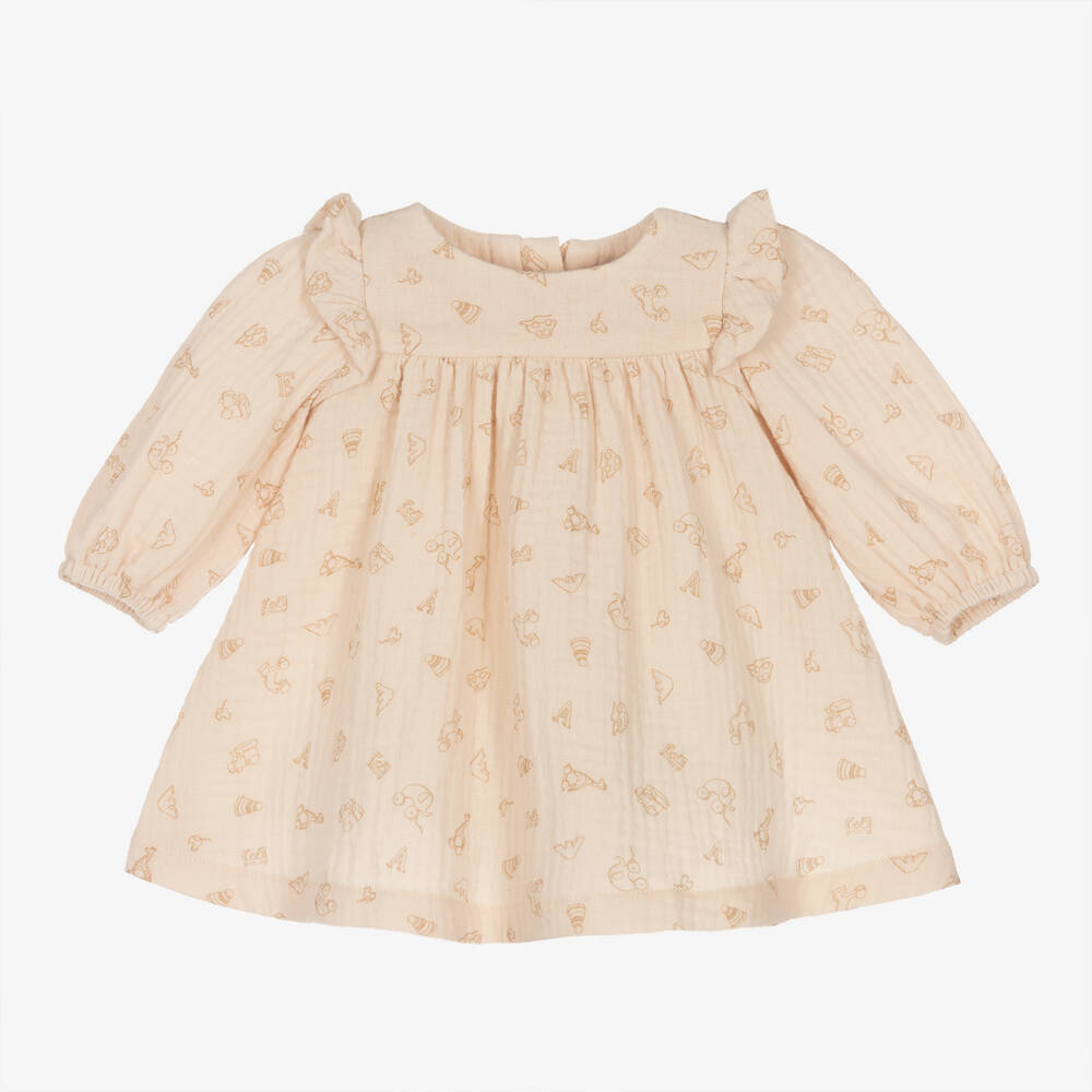 Emporio Armani - Robe rose en coton bébé fille | Childrensalon