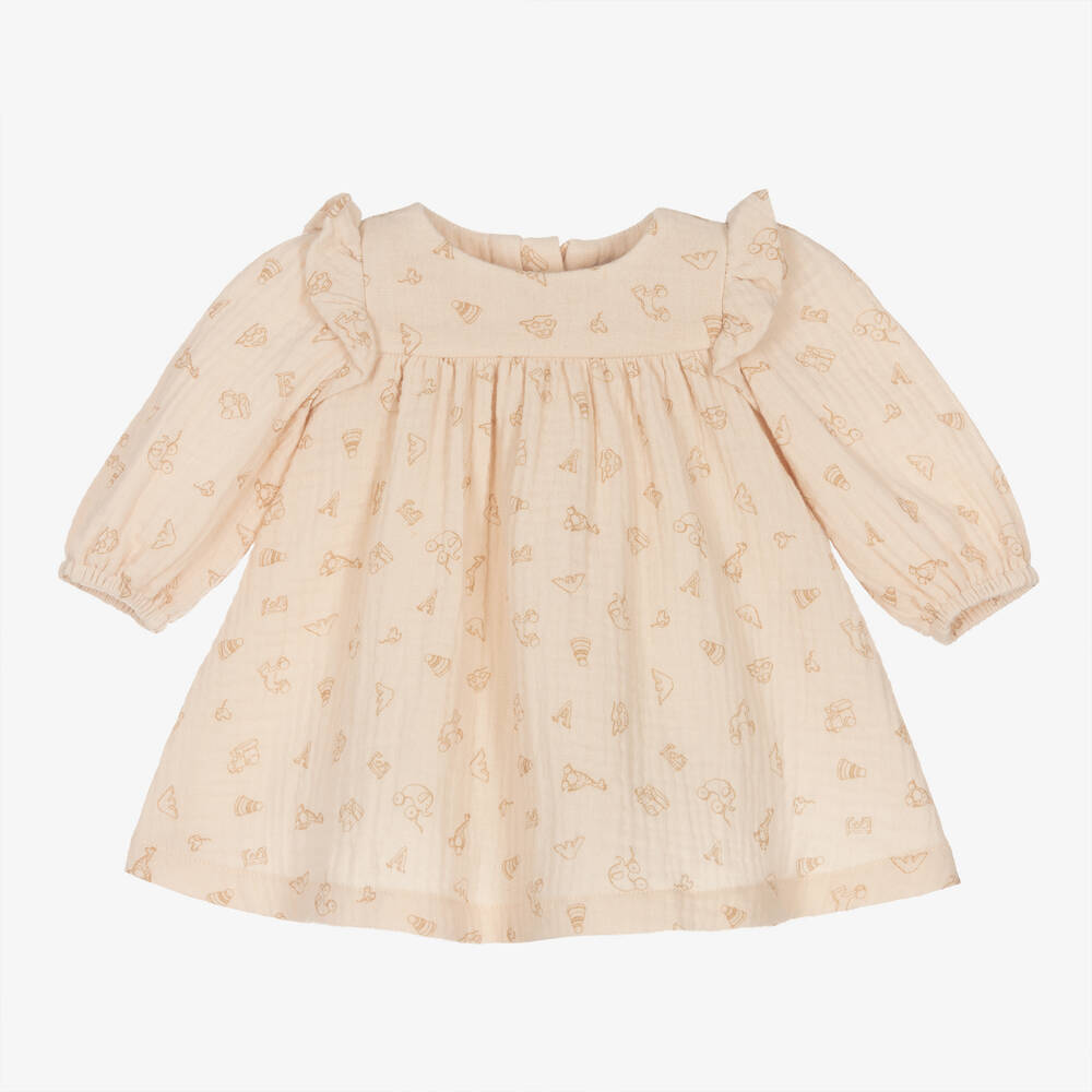 Emporio Armani Baby Girls Pink Cotton Dress Childrensalon Outlet