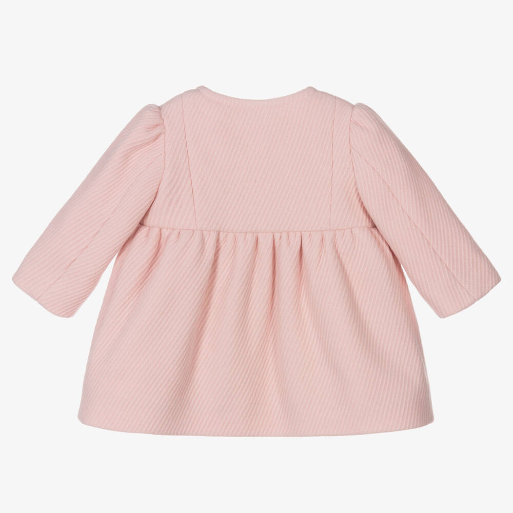 Emporio Armani Baby Girls Pink Wool Coat