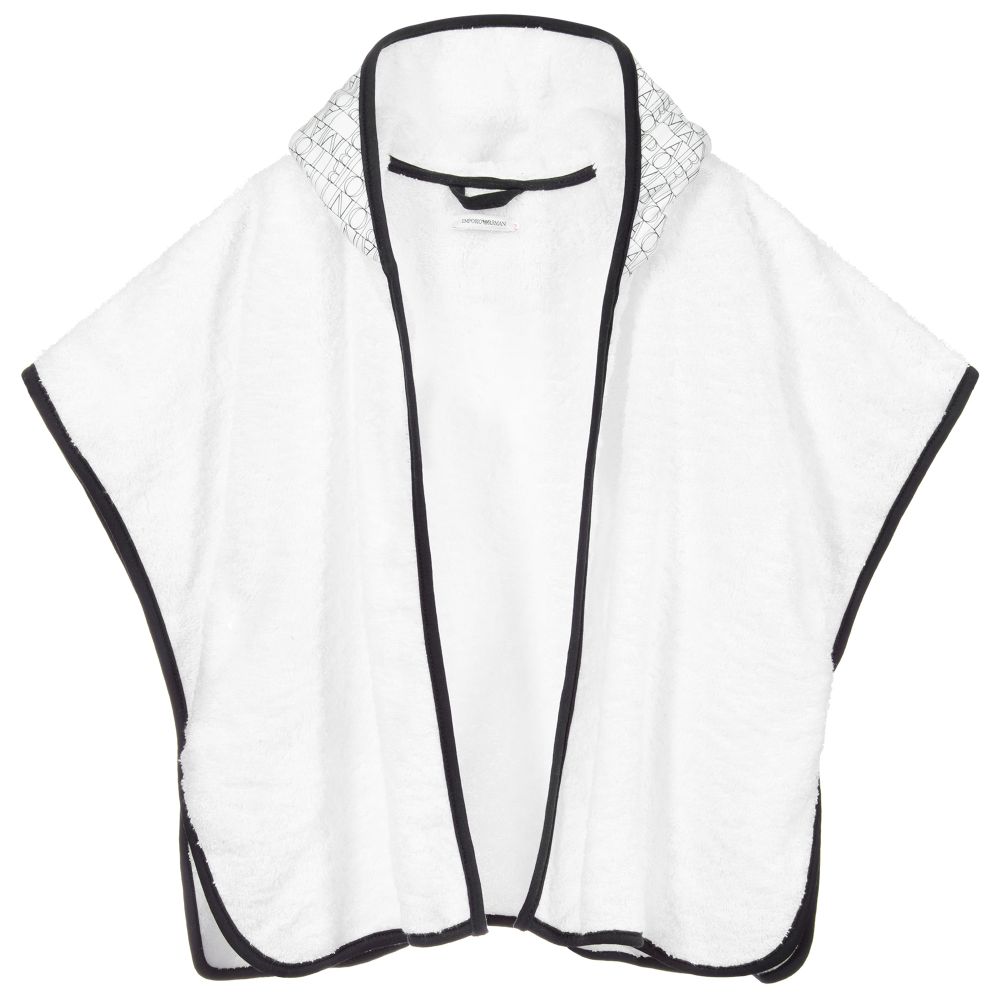Emporio Armani-Белое полотенце с рукавичкой для малыша | Childrensalon Outlet