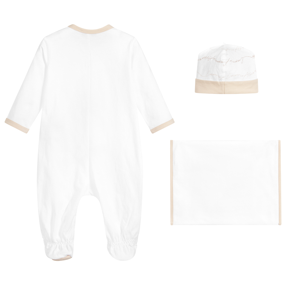 ★Emporio Armanai★Baby Boys コットンロゴBabygrow/1-12M ☆Emporio Armanai☆Baby Boys コットンロゴBabygrow/1-12M