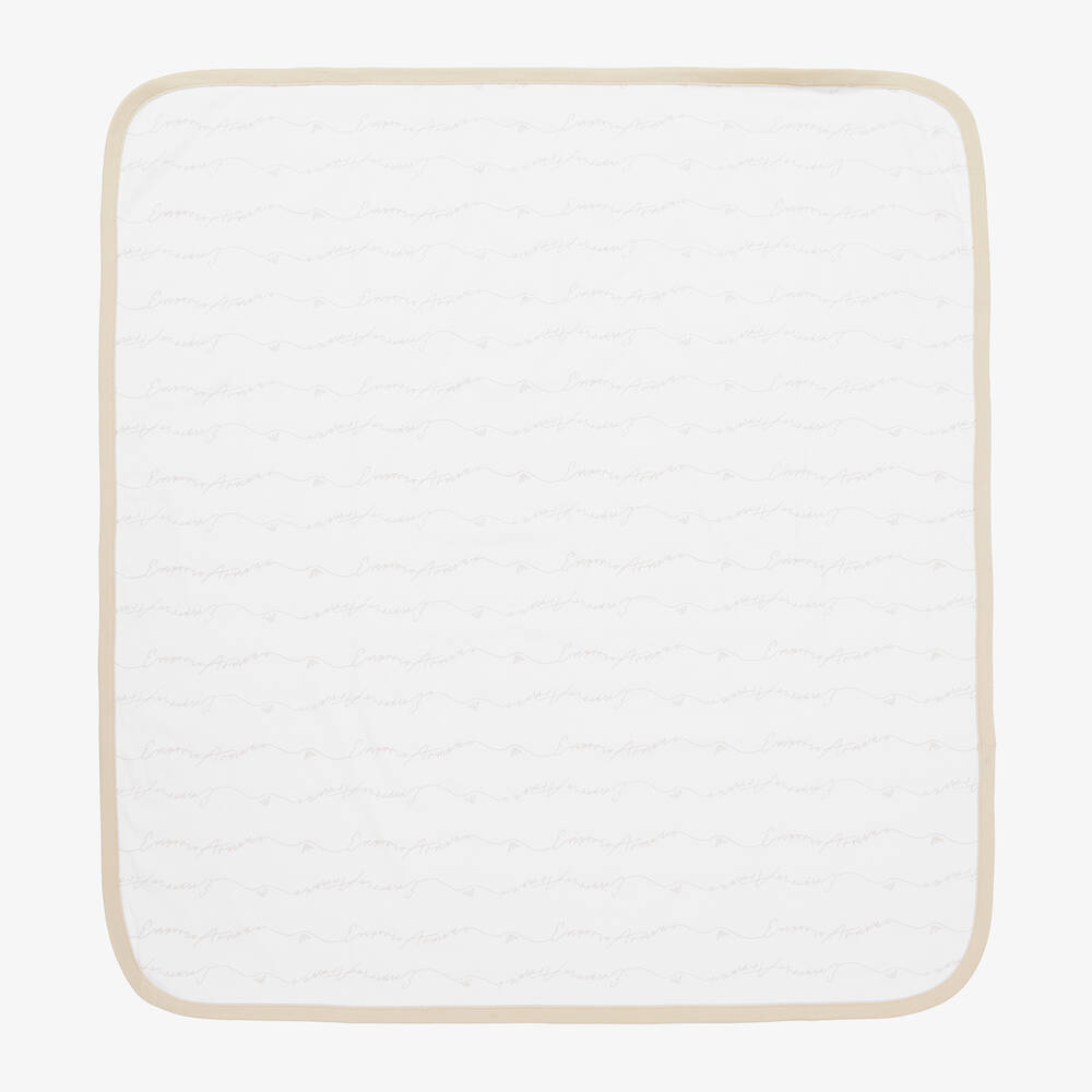Emporio Armani - Beige Cotton Blanket (78cm) | Childrensalon