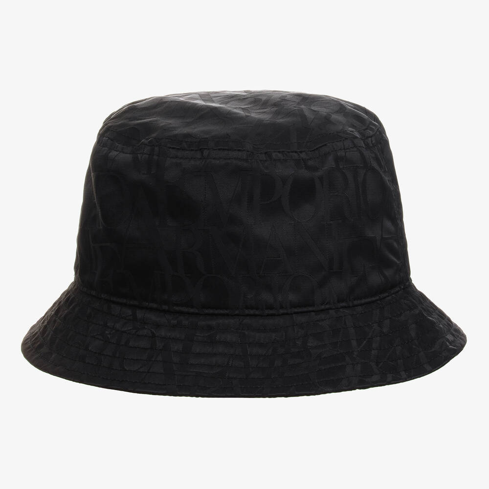 إمبوريو أرماني-قبعة جاكارد لون أسود | Childrensalon Outlet