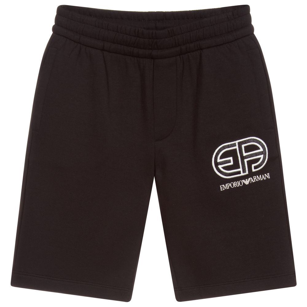 Emporio Armani - Schwarze Jersey-Shorts | Childrensalon