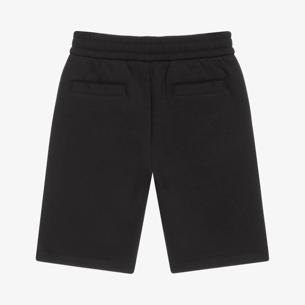 Emporio Armani-Black Jersey Logo Shorts | Childrensalon Outlet