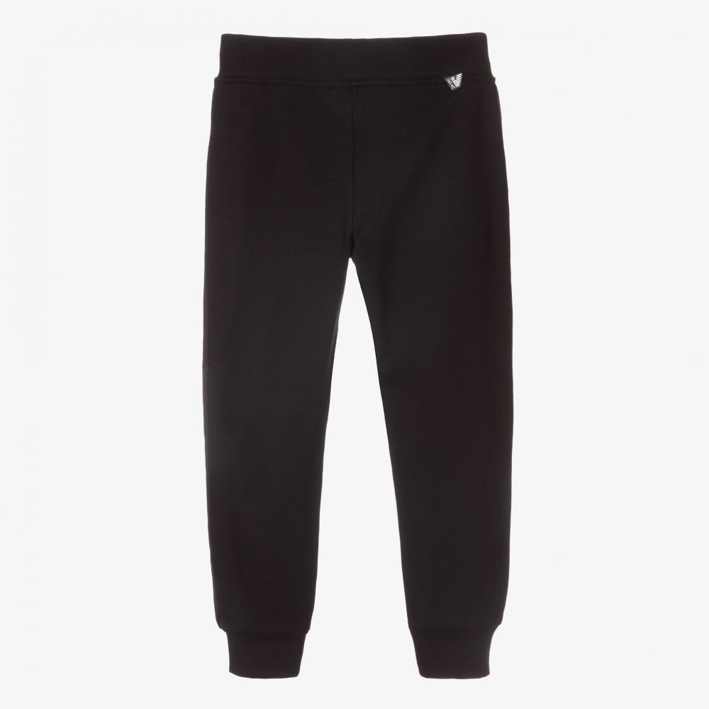 Emporio Armani-Black  Logo Tape Joggers | Childrensalon Outlet