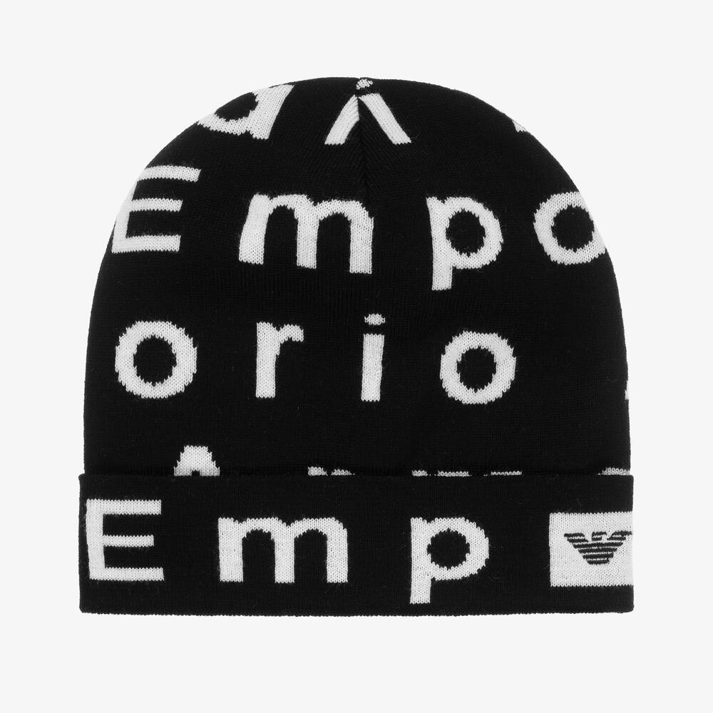 Armani black hat outlet