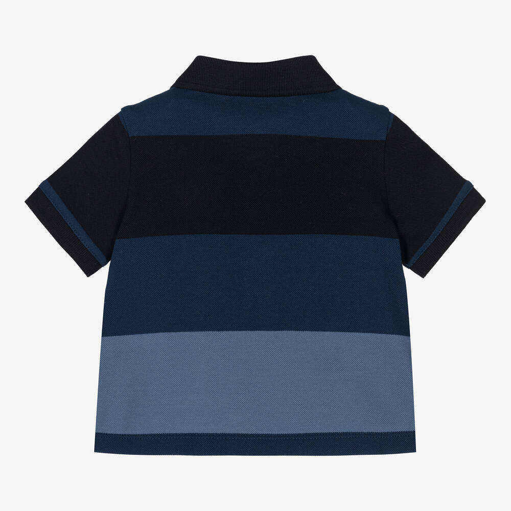 Emporio Armani Blue Cotton Baby Polo Shirt Childrensalon Outlet