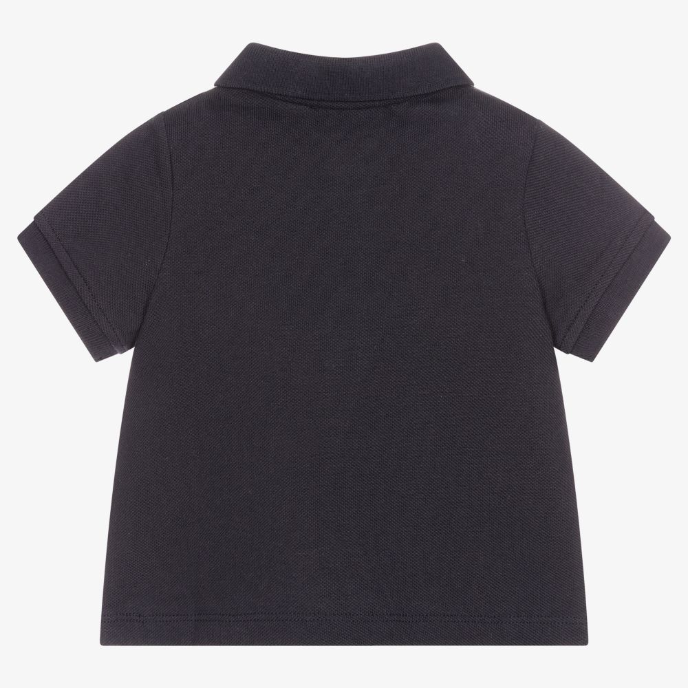 إمبوريو أرماني-توب بولو أطفال ولادي قطن بيكيه لون كحلي | Childrensalon Outlet