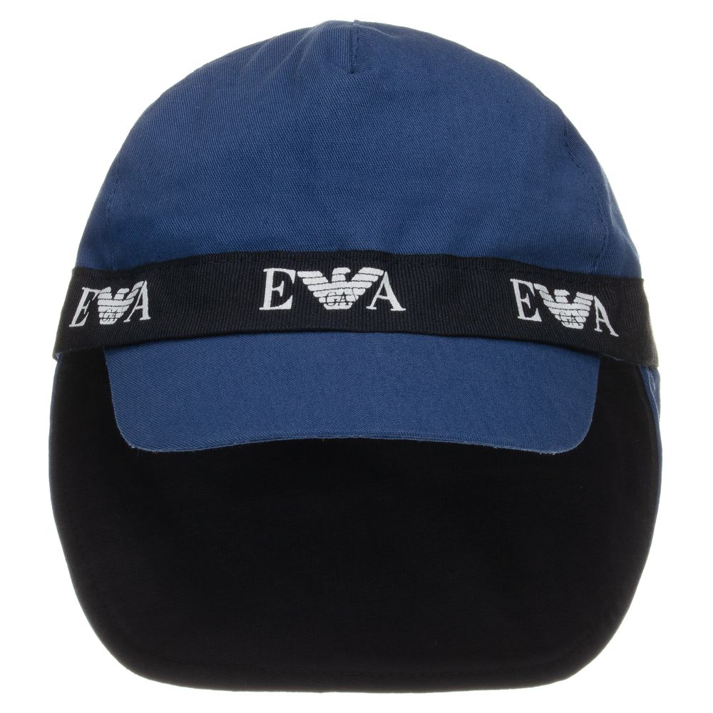 Emporio Armani - Синяя солнцезащитная кепка с логотипом | Childrensalon