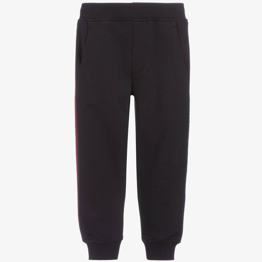 Emporio Armani-Blue & Red Logo Tape Joggers | Childrensalon Outlet