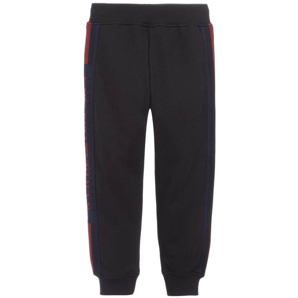 Emporio Armani-Blue & Red Logo Tape Joggers | Childrensalon Outlet