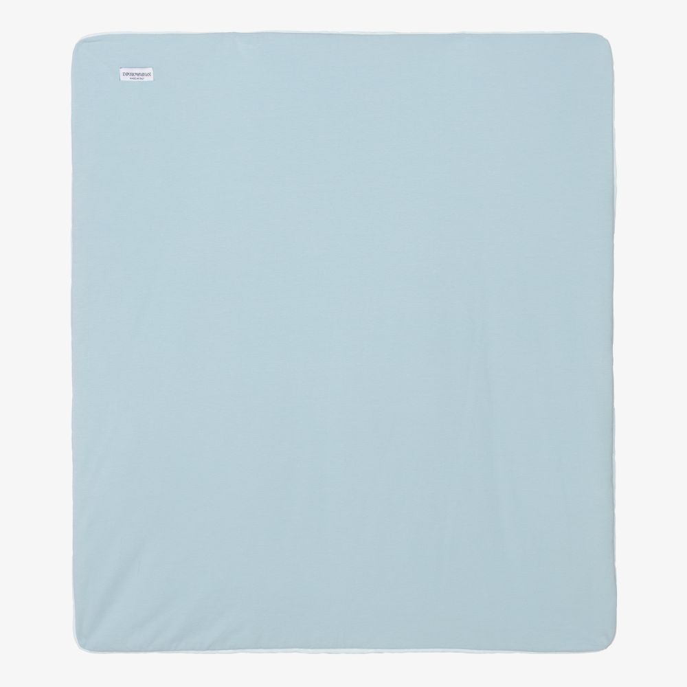 Emporio Armani-Синее велюровое одеяло (76см) | Childrensalon Outlet