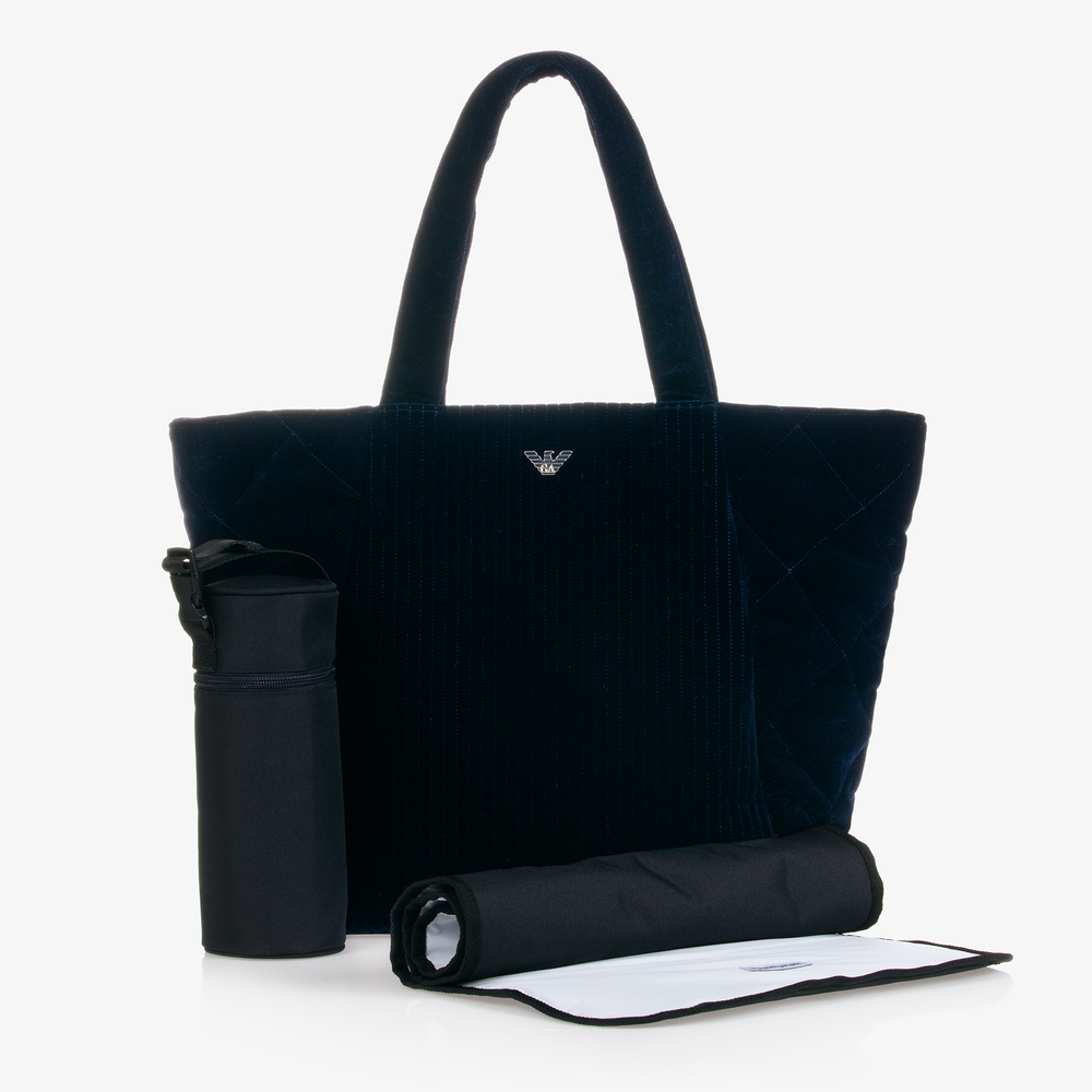 Emporio Armani - Blue Velvet Changing Bag (50cm) | Childrensalon