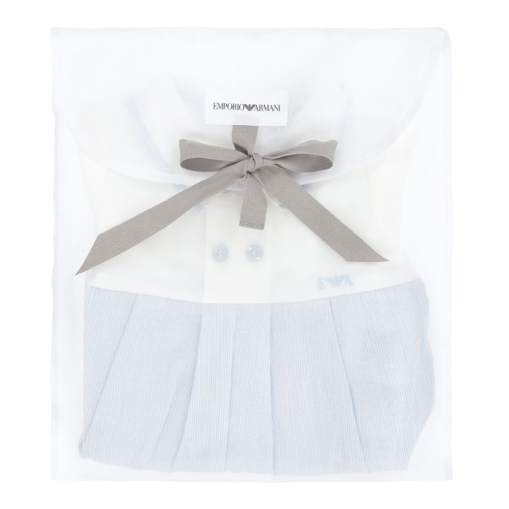 Emporio Armani Blue White Baby Shortie Childrensalon Outlet