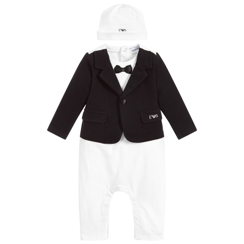 Blue White Babysuit Gift Set