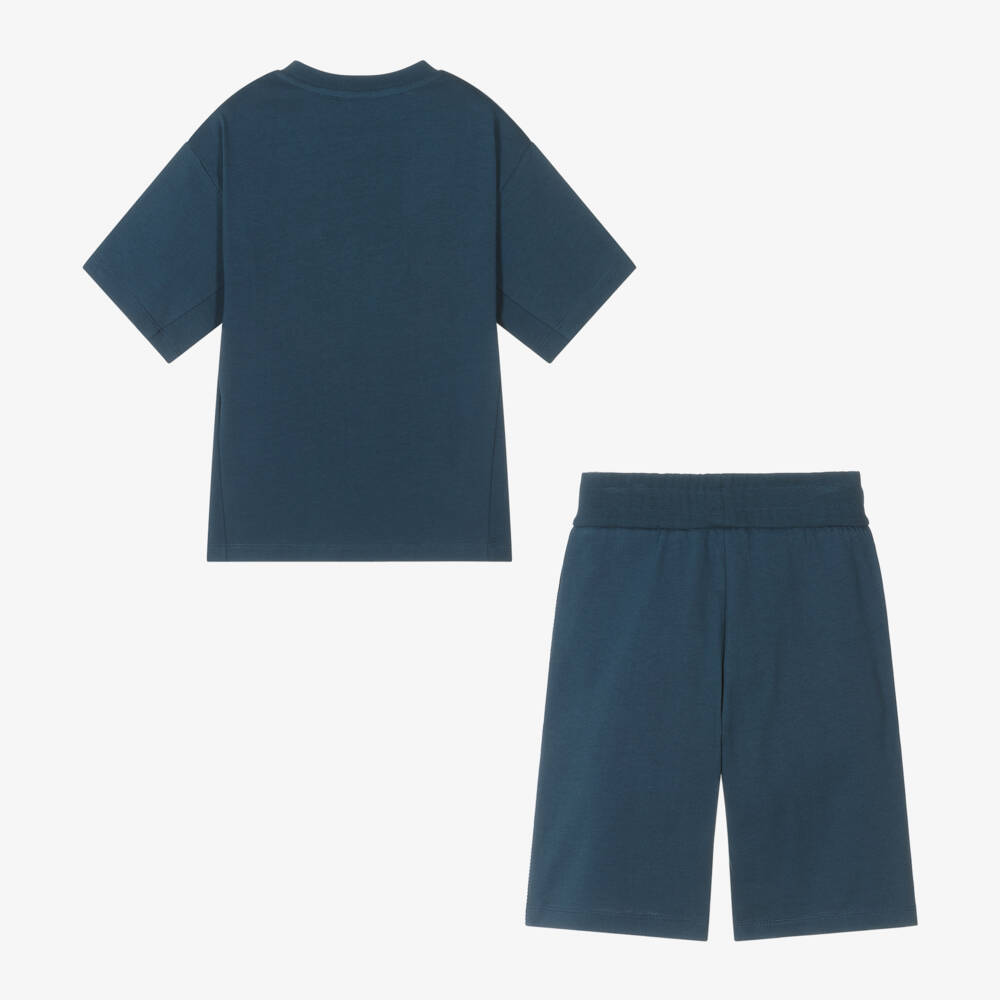 Emporio Armani-Комплект для мальчиков синий с орлом | Childrensalon Outlet