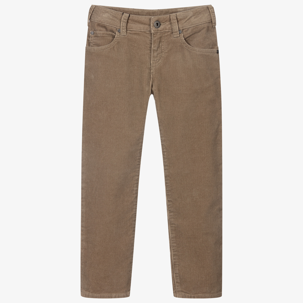 Emporio Armani - Pantalon beige en velours côtelé Garçon | Childrensalon