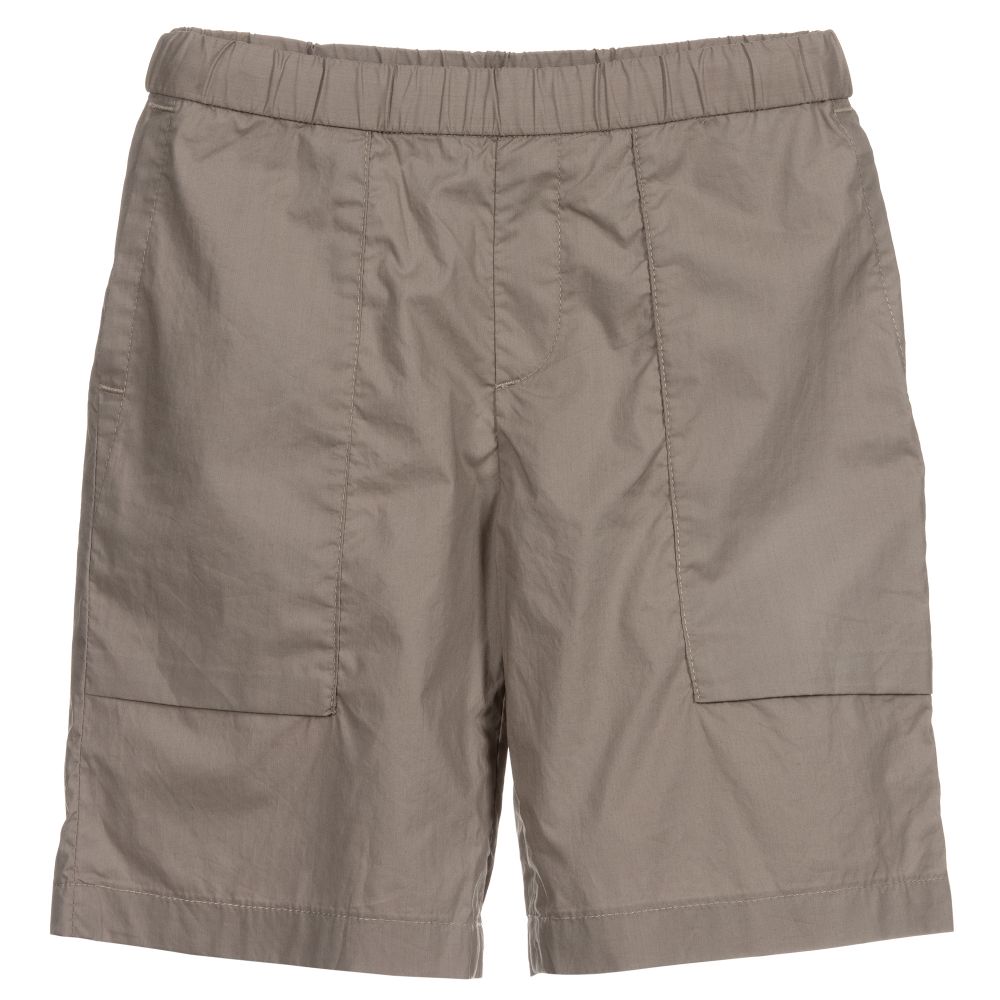 Emporio Armani - Short taupe en coton Garçon | Childrensalon