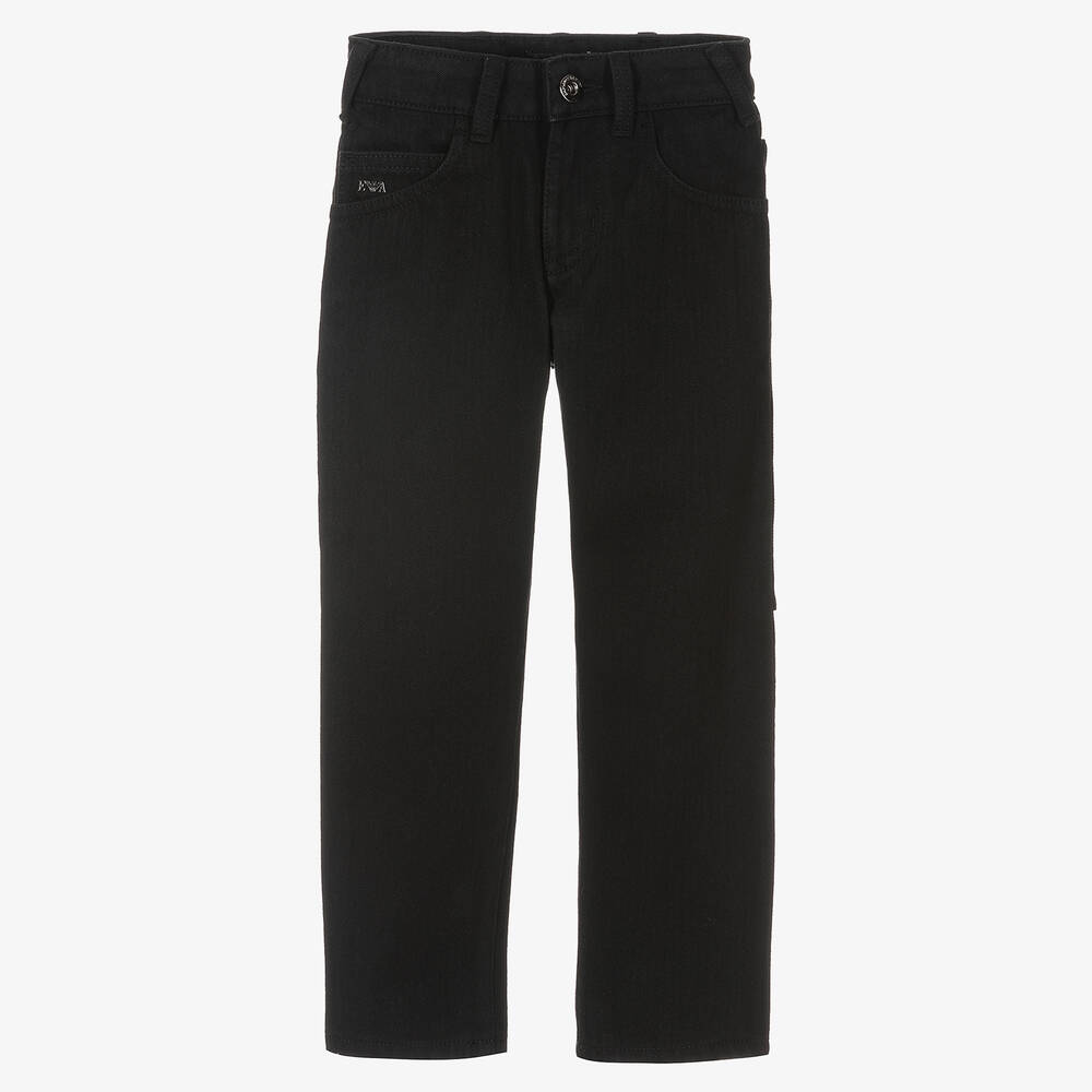 Emporio Armani - Jean noir en denim Garçon | Childrensalon