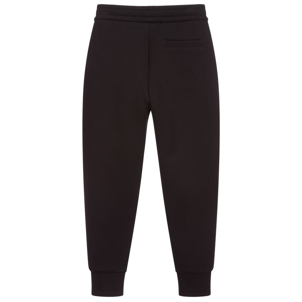 Emporio Armani-Boys Black Logo Joggers | Childrensalon Outlet