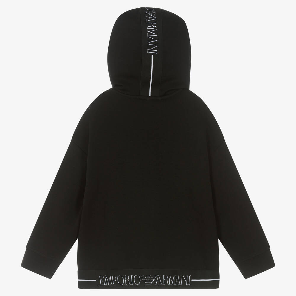 Emporio Armani-تراكسوت قطن جيرسي لون أسود للأولاد | Childrensalon Outlet