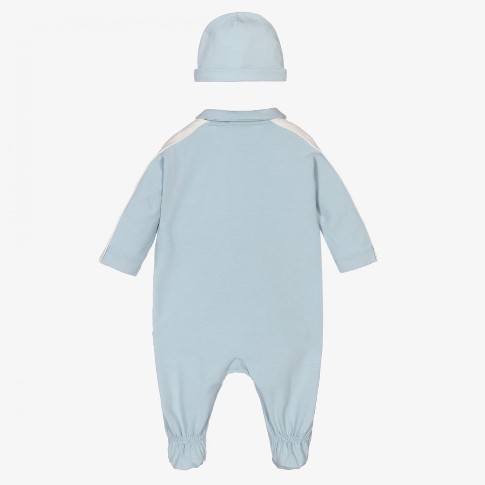 Emporio Armani-Boys Blue Babygrow Gift Set | Childrensalon Outlet