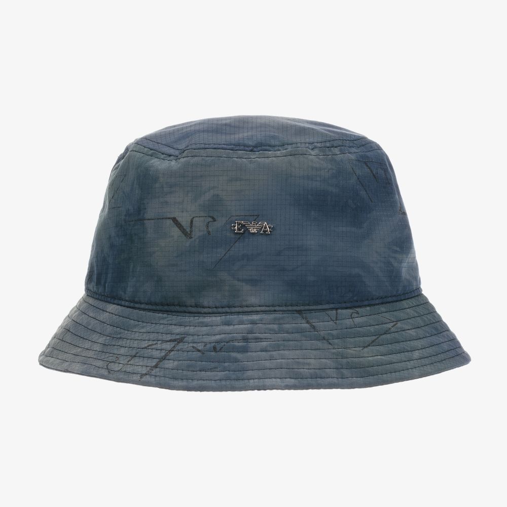 Emporio Armani - Boys Blue Bucket Hat | Childrensalon