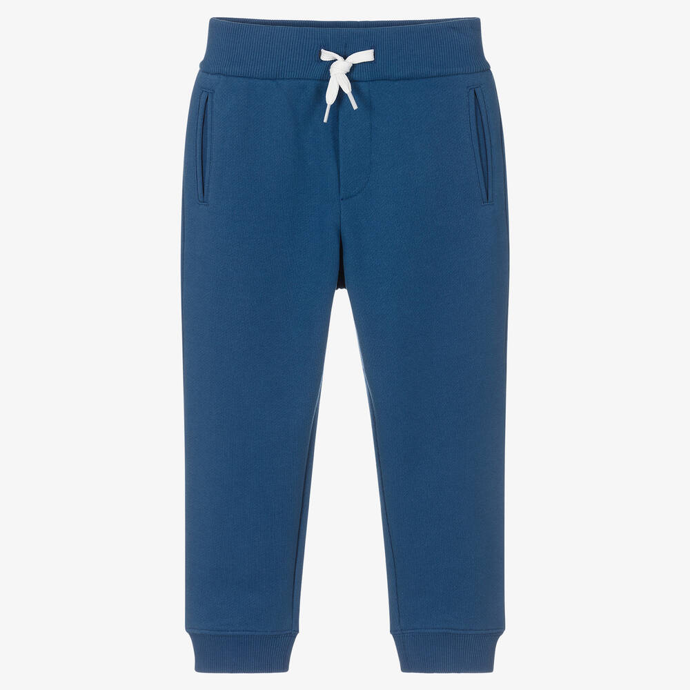 Emporio Armani - Bas jogging bleu coton garçon | Childrensalon