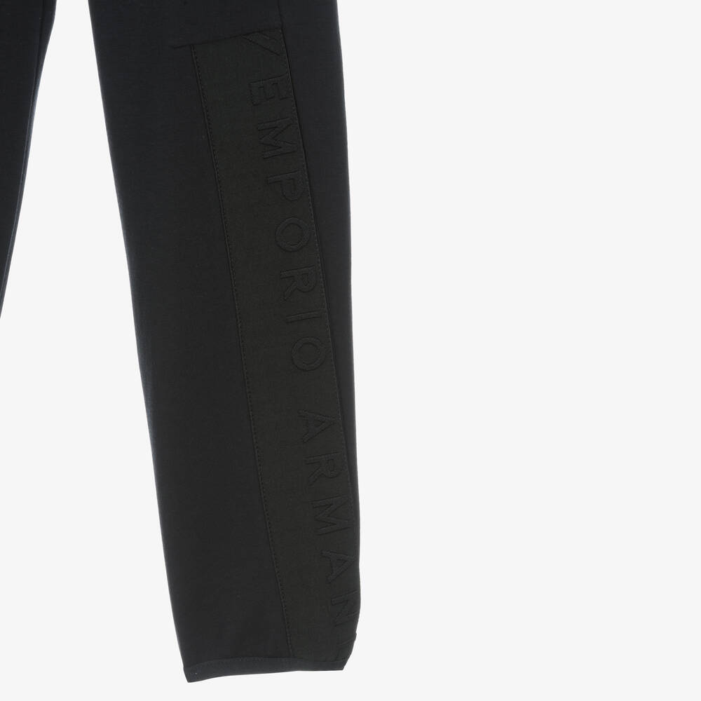 Emporio Armani-Boys Blue Cotton Joggers | Childrensalon Outlet