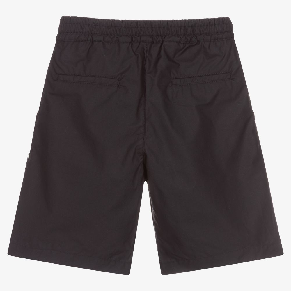Emporio Armani-Boys Blue Cotton Logo Shorts | Childrensalon Outlet