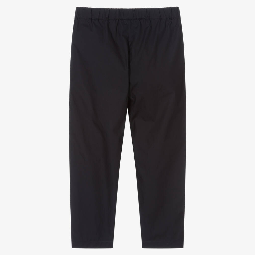 إمبوريو أرماني-بنطلون قطن بوبلين لون كحلي للأولاد | Childrensalon Outlet