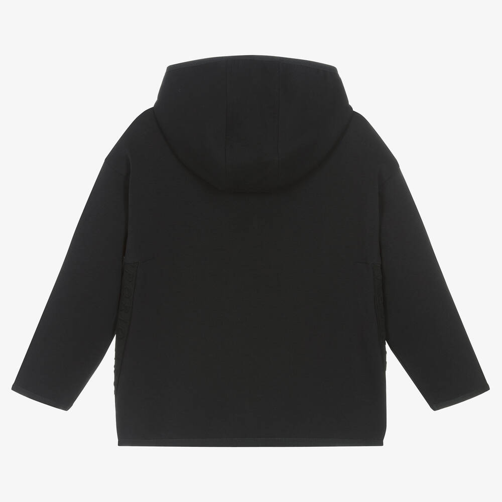 Emporio Armani-Boys Blue Cotton Zip-Up Hoodie | Childrensalon Outlet