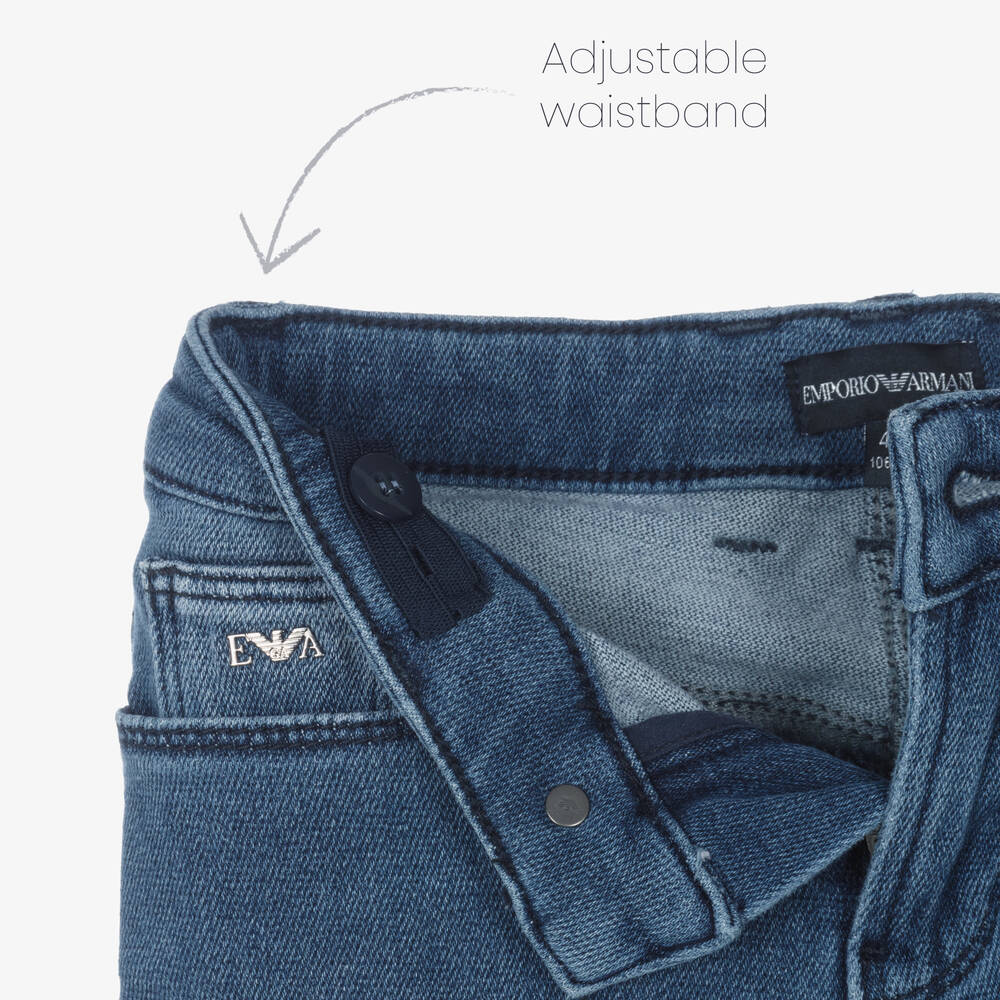 Emporio Armani Boys Blue Denim Jeans Childrensalon Outlet