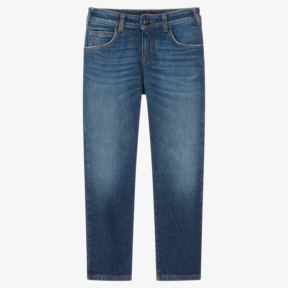Emporio Armani - Blaue Regular-Fit-Jeans für Jungen | Childrensalon