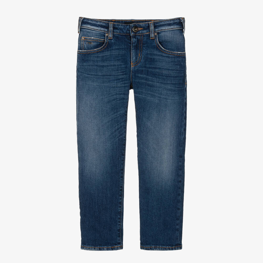 Emporio Armani - Blaue Jeans mit geradem Bein | Childrensalon